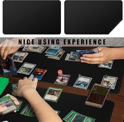 Miniatura 5 de Ecally Juego de cartas negras de 24.0 x 14.0 in, suave, juego de mesa, juego de mesa compatible con cartas TCG