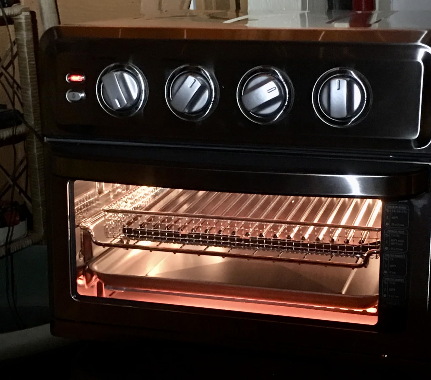 GREAT OVEN, robust for it's price point. Quiet. User-friendly. Love the internal LIGHT feature!