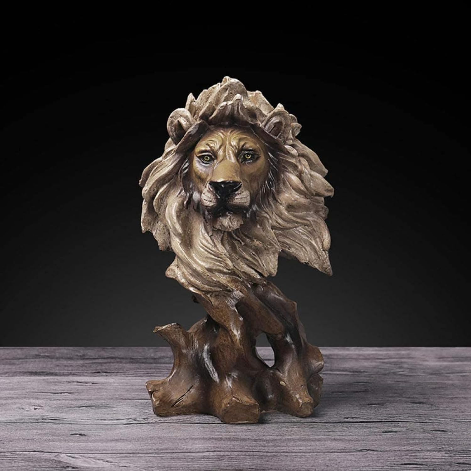 DFrywdgSEY Animal statue, Animal Head Statues, Home Decor Ornaments, Collectible Figurines, Resin Sculptures, Businesss, Brown,Figurine Art Craft