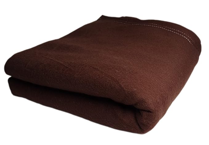 HOMIEE Super Soft Solid Polar/Fleece Heavy Single Bed Woolen Blanket Polyster 400 TC Quilt/Rajai/Comforter Blanket Warm King Size (60 * 90 Inches, 400gm Each)(Brown)