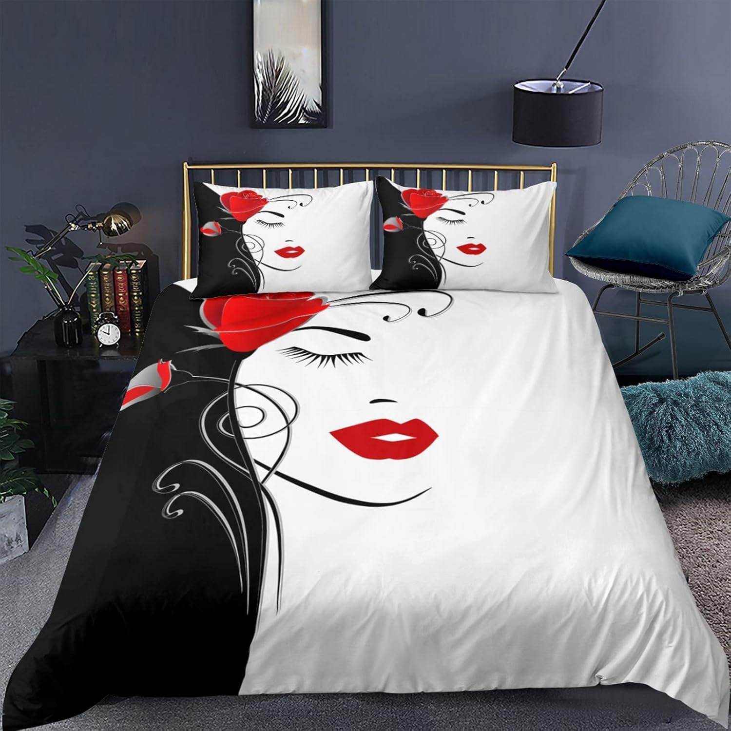 Parure de lit anti-allergie 260x230 cm en microfibre avec fermeture éclair