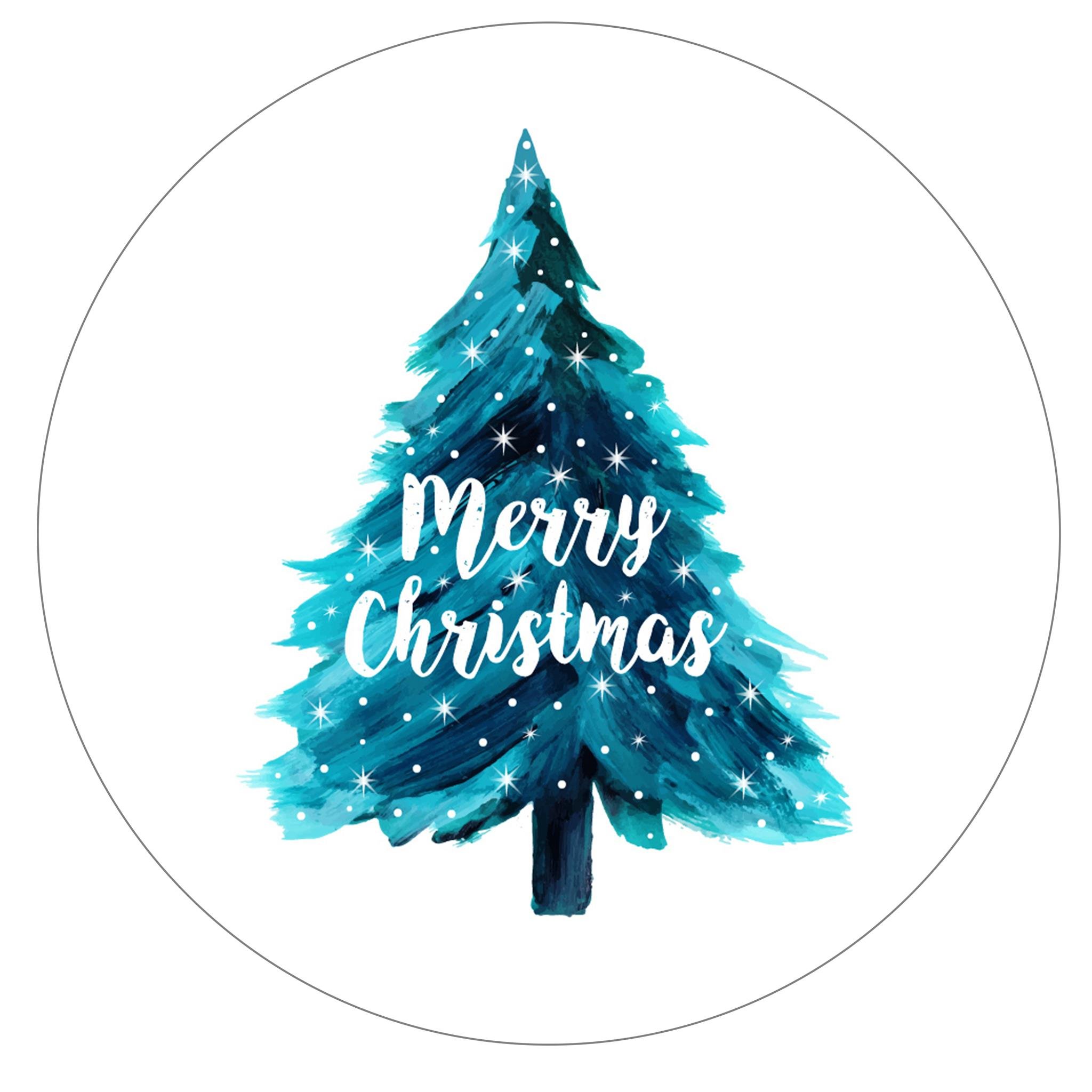 48-Pack 45 mm Premium Christmas Tree stickers Present decorating & sealing labels SNP44