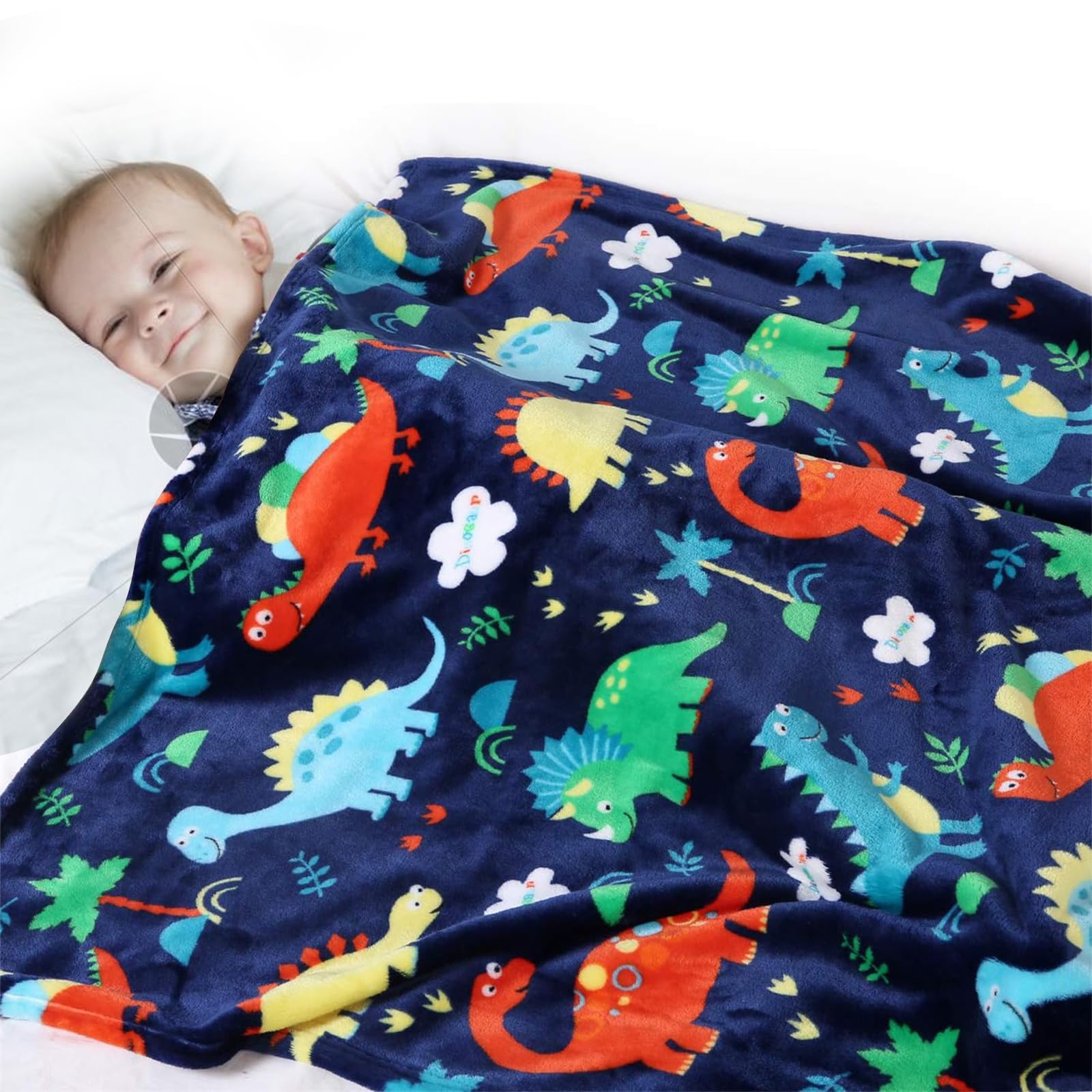 Edcooy Dinosaur Blanket for Kids, Soft Toddler Blanket, 75 x 100 cm — image 1