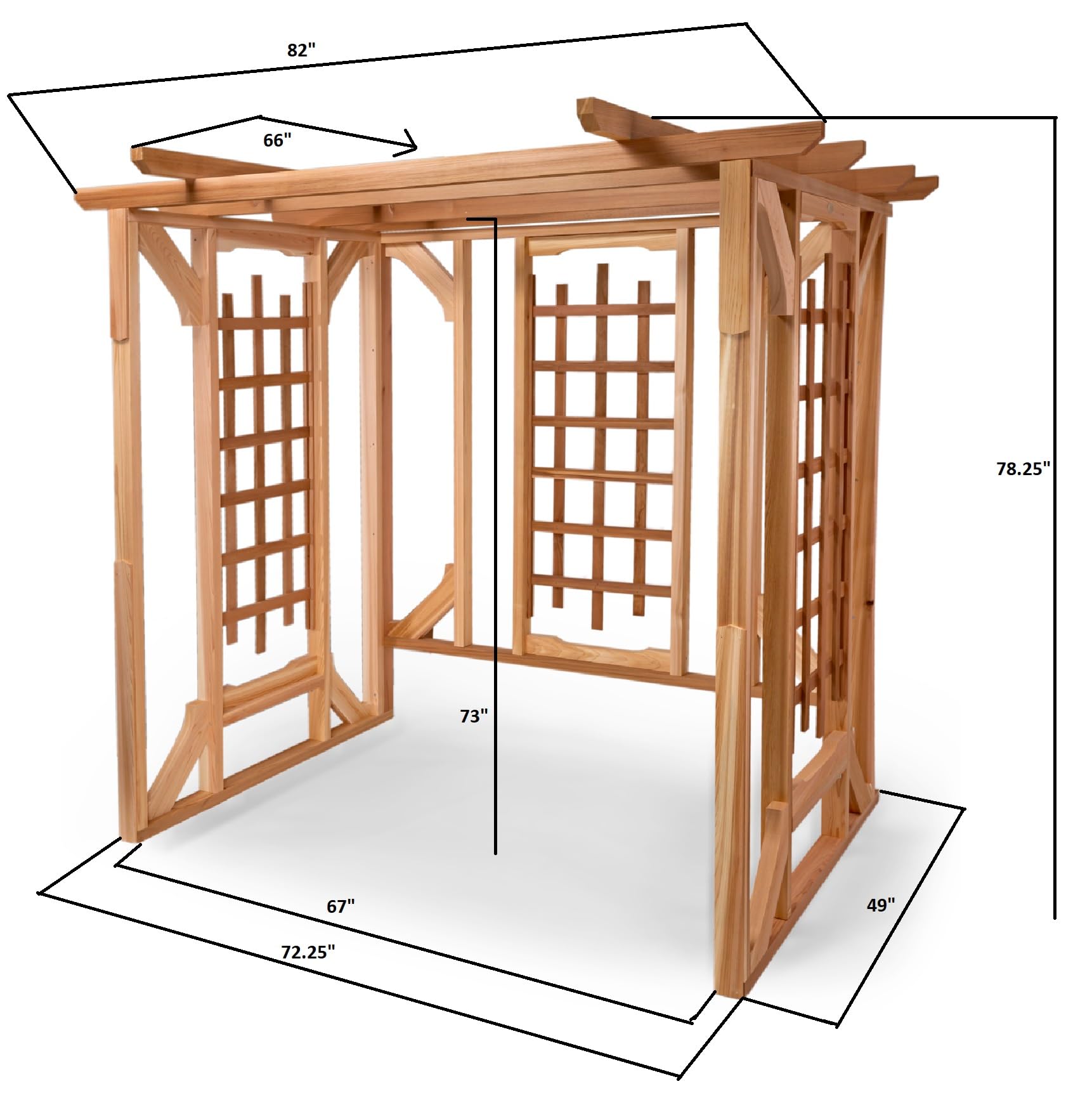 Amazon.com : All Things Cedar PO72-S Cedar Pergola Garden Arbor