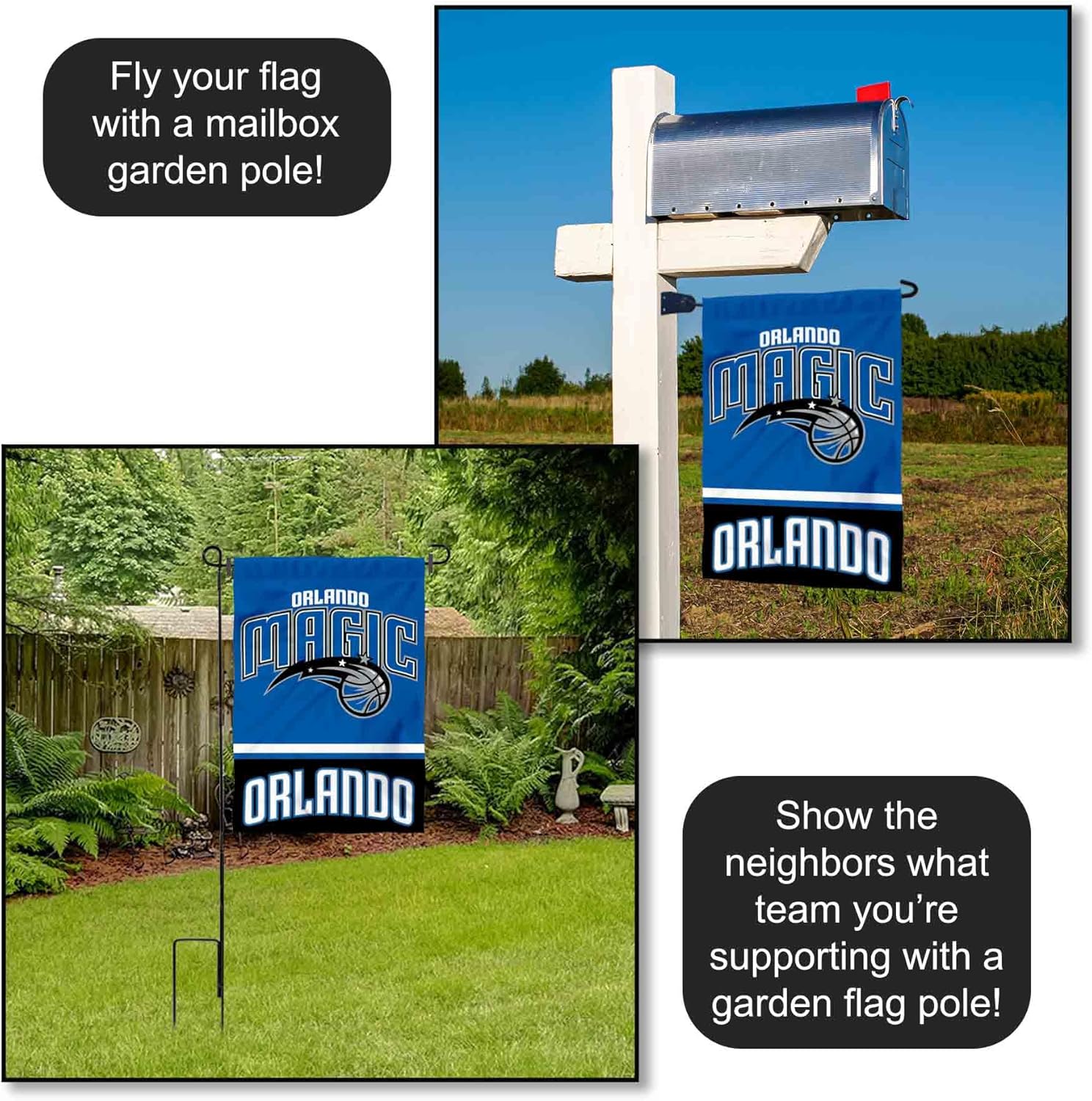 Orlando Magic Double Sided Garden Flag