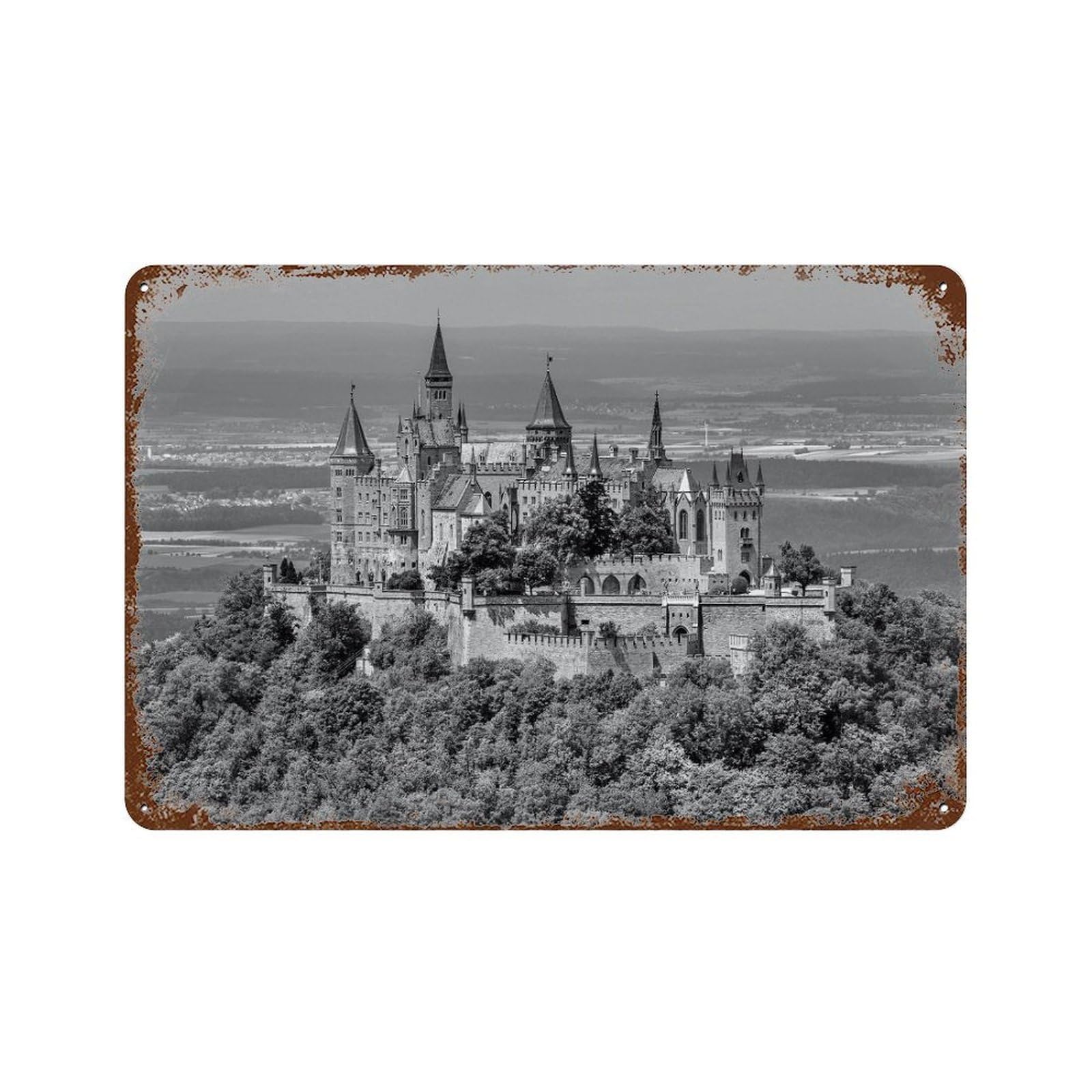 xiaoxiaoshen Black And White Germany Photo Decor Berlin Europe Wall Decor Art Metal Tin Poster Modern Home Decor Art Home Bar Shop Decorations Vintage Sign 20x30cm