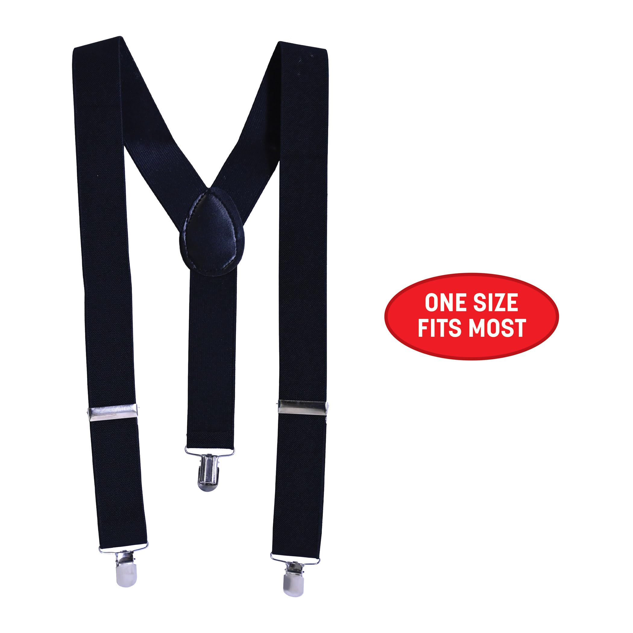 A Beistle Creation Black Suspenders-1 pc. Tirantes Negros-1 Pieza, Talla única Unisex niños