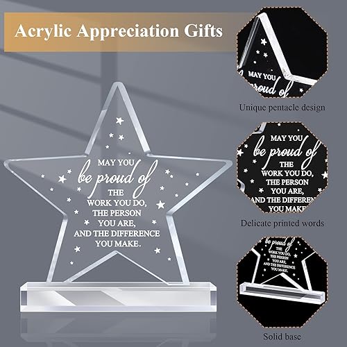 Miniatura 3 de Bucherry 10 Piezas de Premios de Apreciación para Empleados para Compañeros de Trabajo de Acrílico Trofeo de Agradecimiento Puede que estés