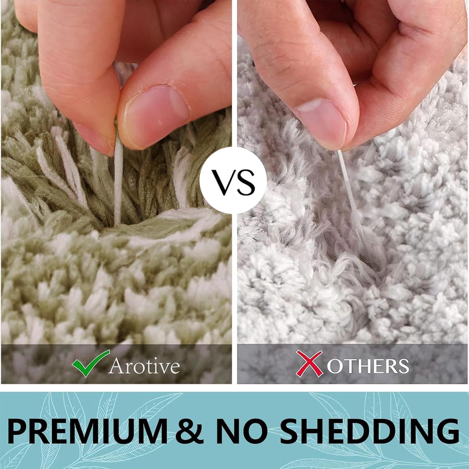 Arotive Microfiber Bathroom Rugs, Shaggy Soft and Absorbent Bath Rug, Non-Slip, Thick Plush Machine Washable Dry Bath Mats for Bathroom, Tub and Shower, 36x24, Coffee, Rectangular