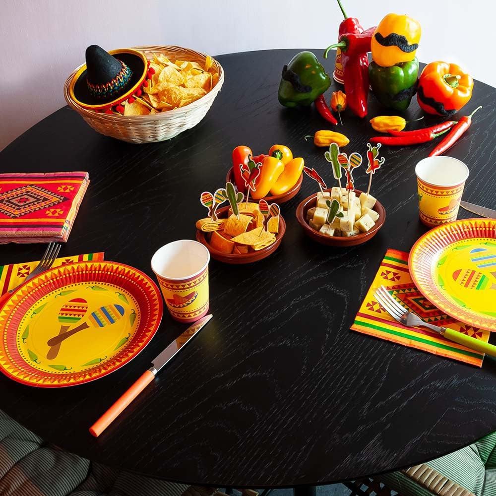 Boland 54397 Fiesta Party Plates Pack of 10 Size 23 cm Eco-Friendly Party Tableware 100% Paper Birthday Theme Party