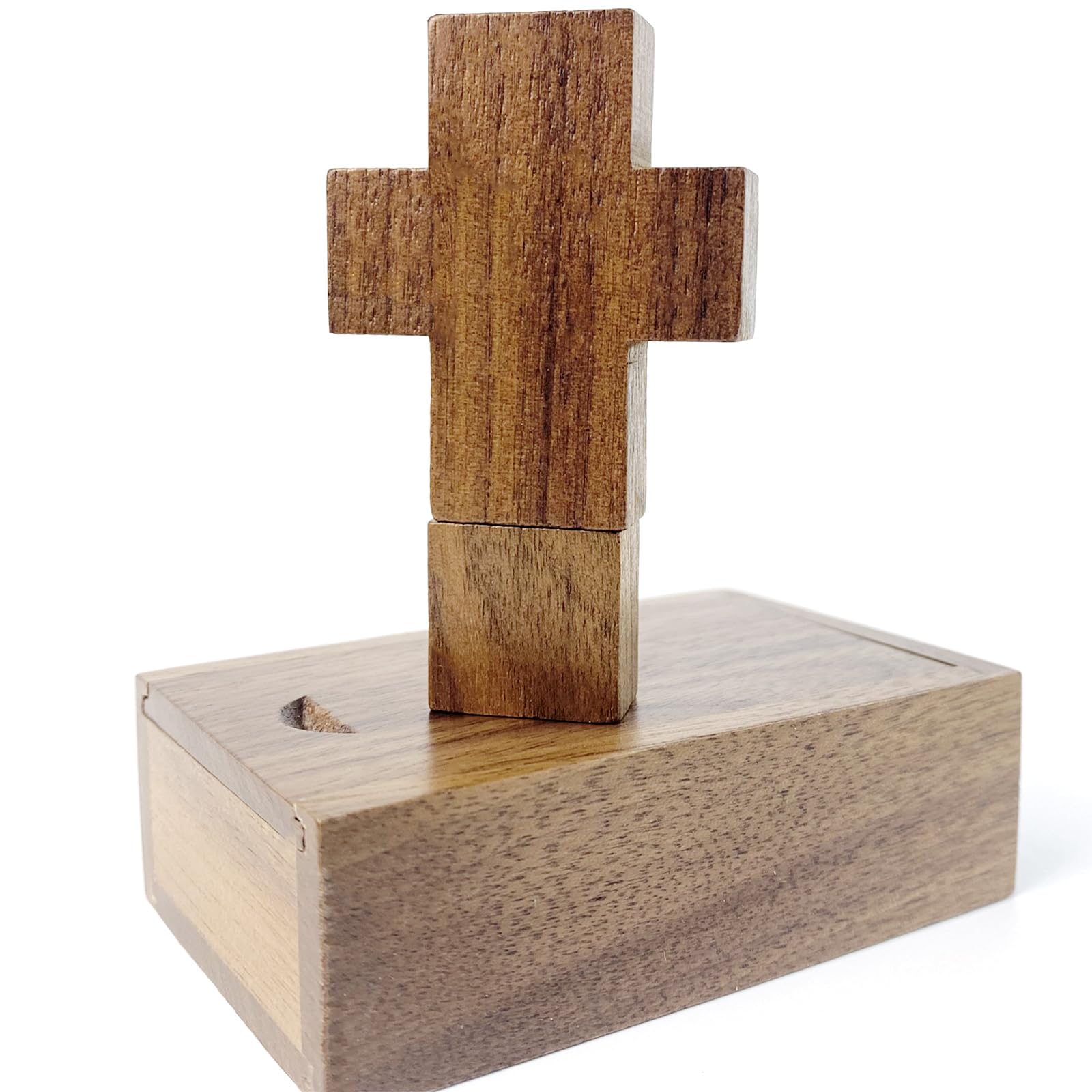 Wood USB Flash Drive with Wooden Gift Box TATMOHIK 16GB USB 3.0 Cross Shape Wood Flash Drive Box Walnut Wooden Thumb Drive for Keepsakes for Church/Religious/Christians
