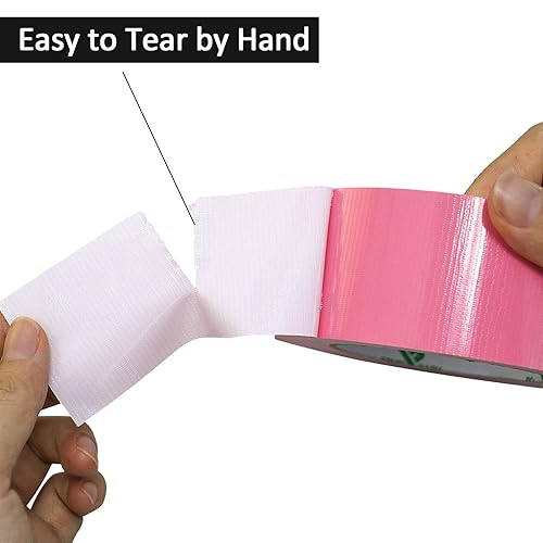 Miniatura 3 de BOMEI PACK Cinta adhesiva de color rosa, cinta adhesiva industrial resistente 9mil x 1.88 pulgadas x 30 yardas para embalaje y reparación