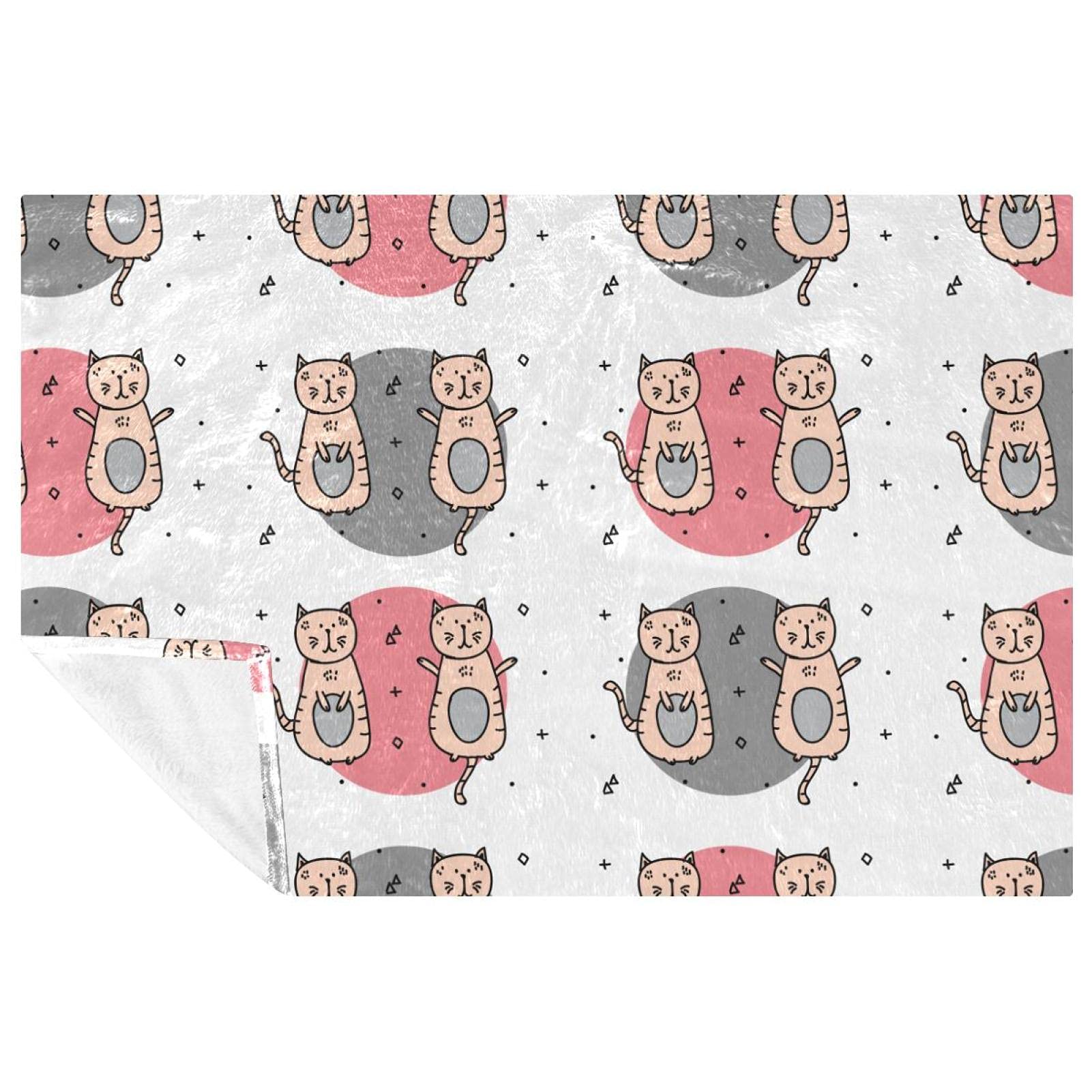 Couverture chat coloré pour pique-nique, camping et plage en été