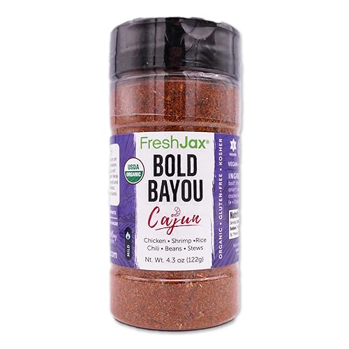 Miniatura 4 de FreshJax Especias orgánicas  Paquete de condimentos para mariscos Fresh Bay y Bold Bayou  2 botellas grandes de mezclas de condimentos