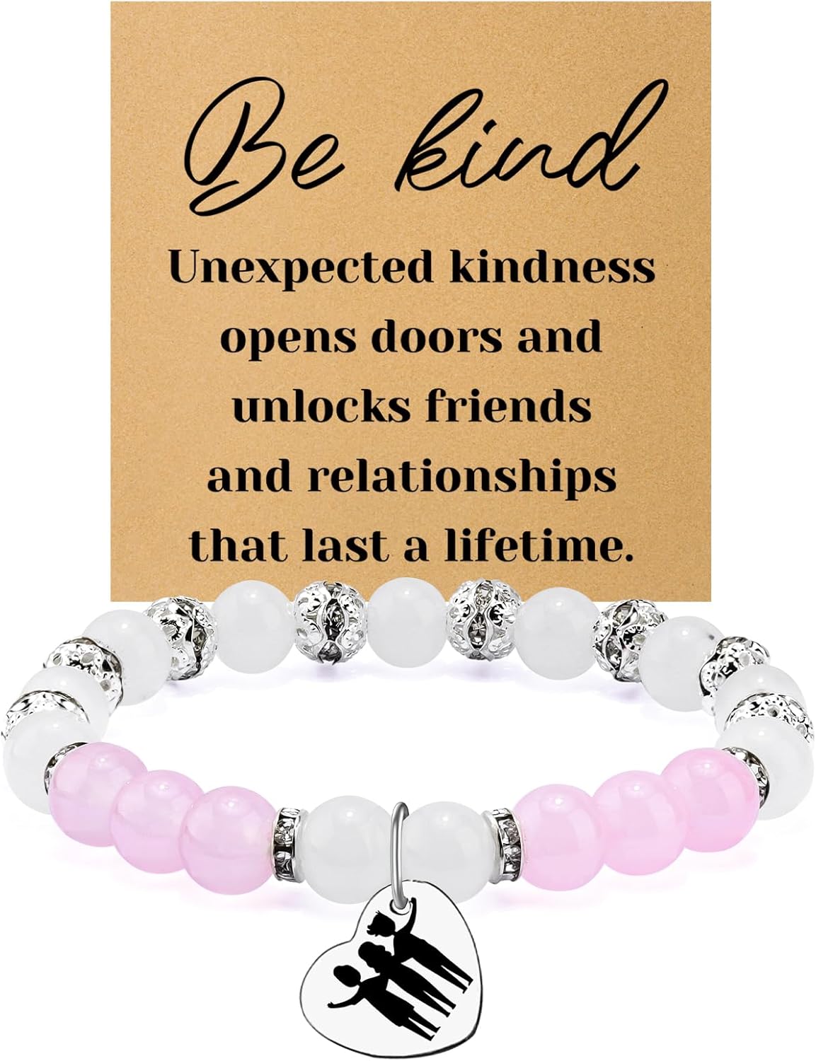 Friendship Bracelets Gift Bestie Bracelet for Women Inspirational Gifts for Friends Friendship Gifts Beaded Bracelet for Best Friend Mother's Day Gift for Bff Bestie Christmas Birthday Presents