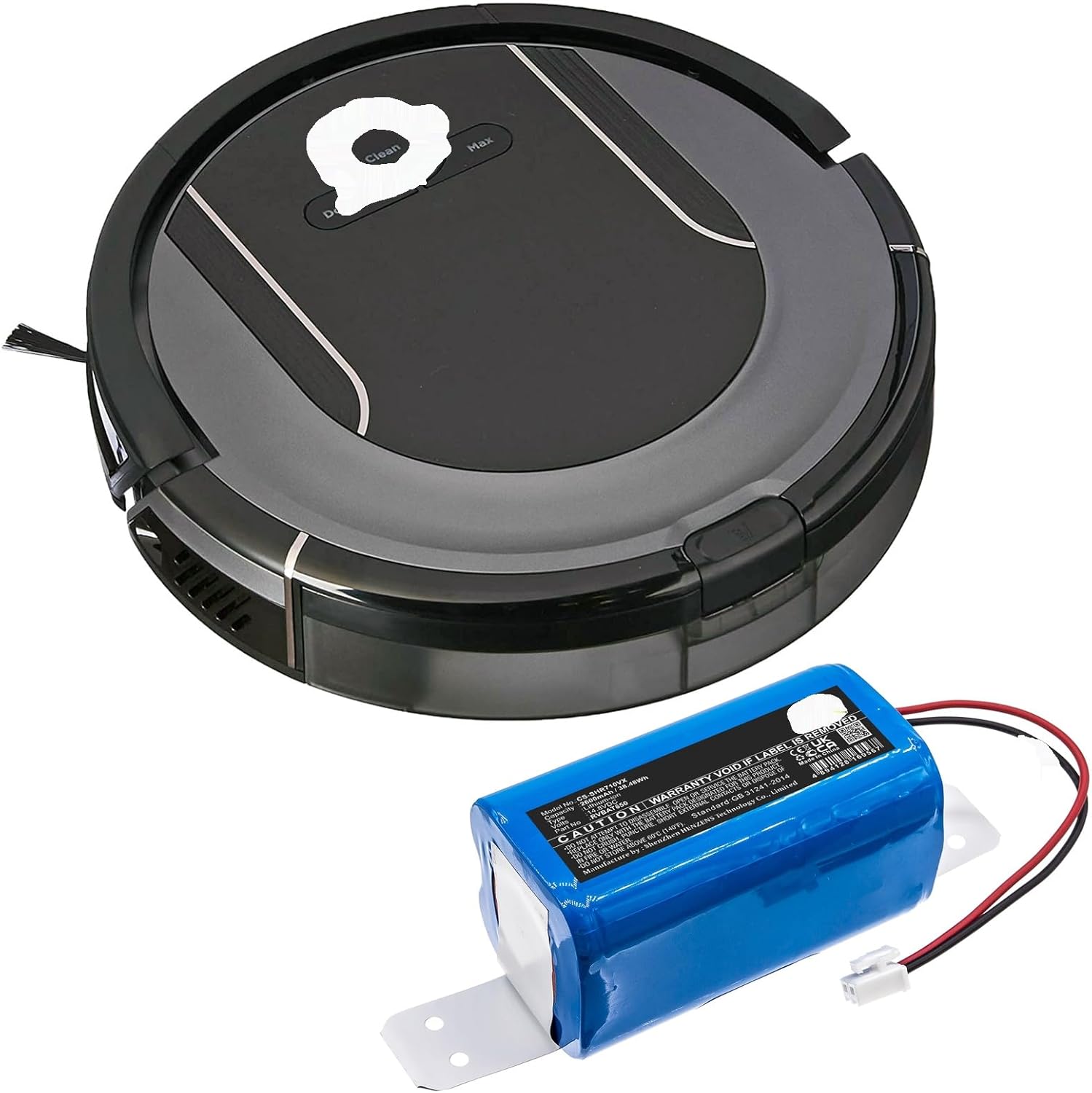 Battery Replacement for Shark ION Robot Vacuum R75 RV1000 IQ R101 RV750_N RV2001WD RV1001AE Shark RVBAT850A RVBAT850 Battery (14.8V)