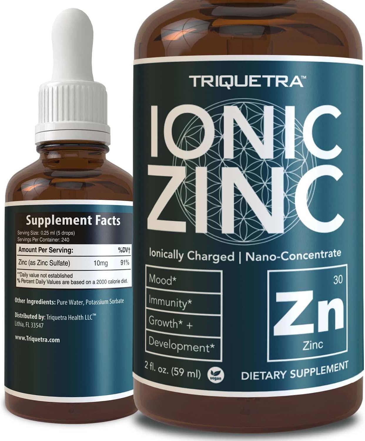 Ionic Liquid Zinc 8 Month Supply, Adjustable Doses for