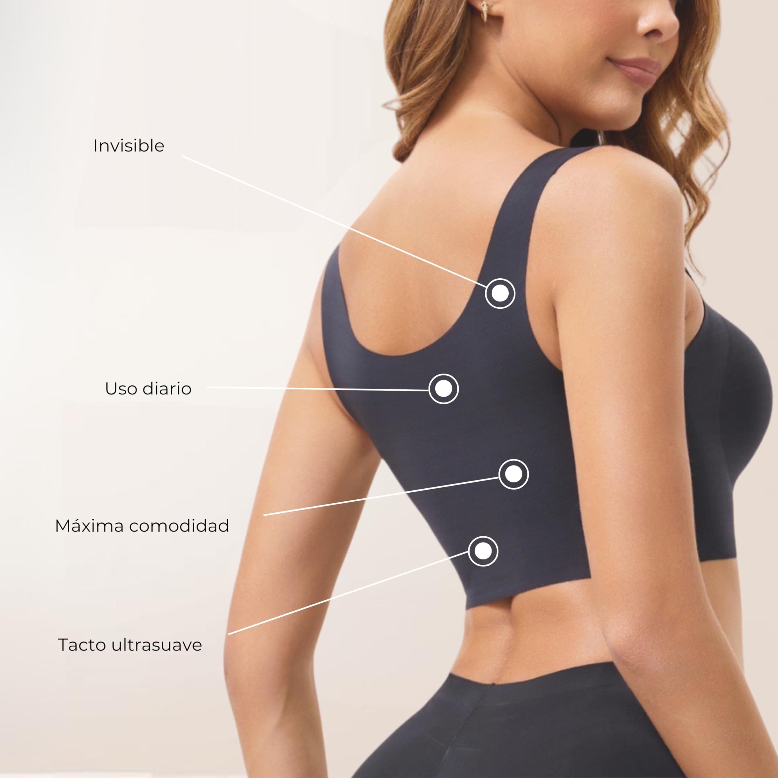 ANAISSA Sujetador Deportivo Mujer Soft Stretch Paquete 2Ud. Top Deportivo Mujer Sin Aros y Copas Removibles. Sujetador Deportivo Máximo Soporte y Comodidad. Top Deporte Sin Costuras Ultra Suave