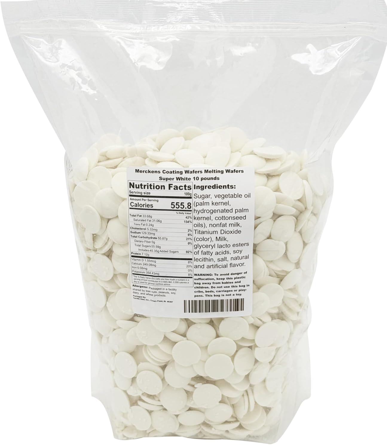 Merckens Coating Wafers Melting Wafers Super White 10 pounds