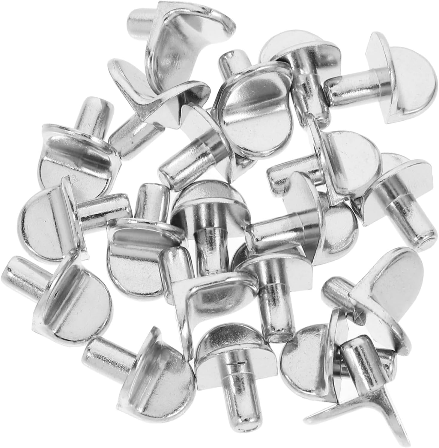 Zerodeko Sturdy Metal L-Shaped Shelf Clips 20 Pieces for Kitchen Cabinet Glass Shelves Strong Aluminum Alloy Pegs for Storage