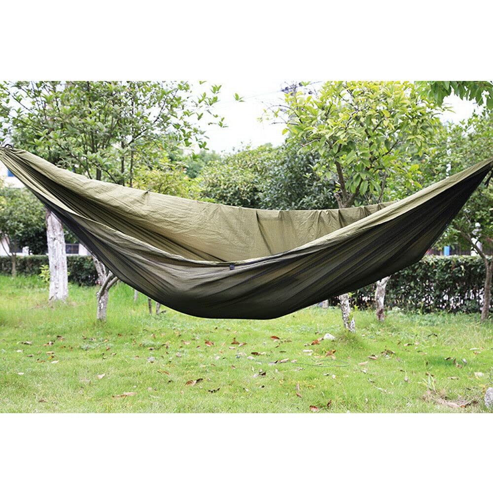 SHZICMY Amaca per esterni con zanzariera, kit per amaca da campeggio, ultra leggera, traspirante, con portata di 200 kg (290 x 140 cm), colore verde