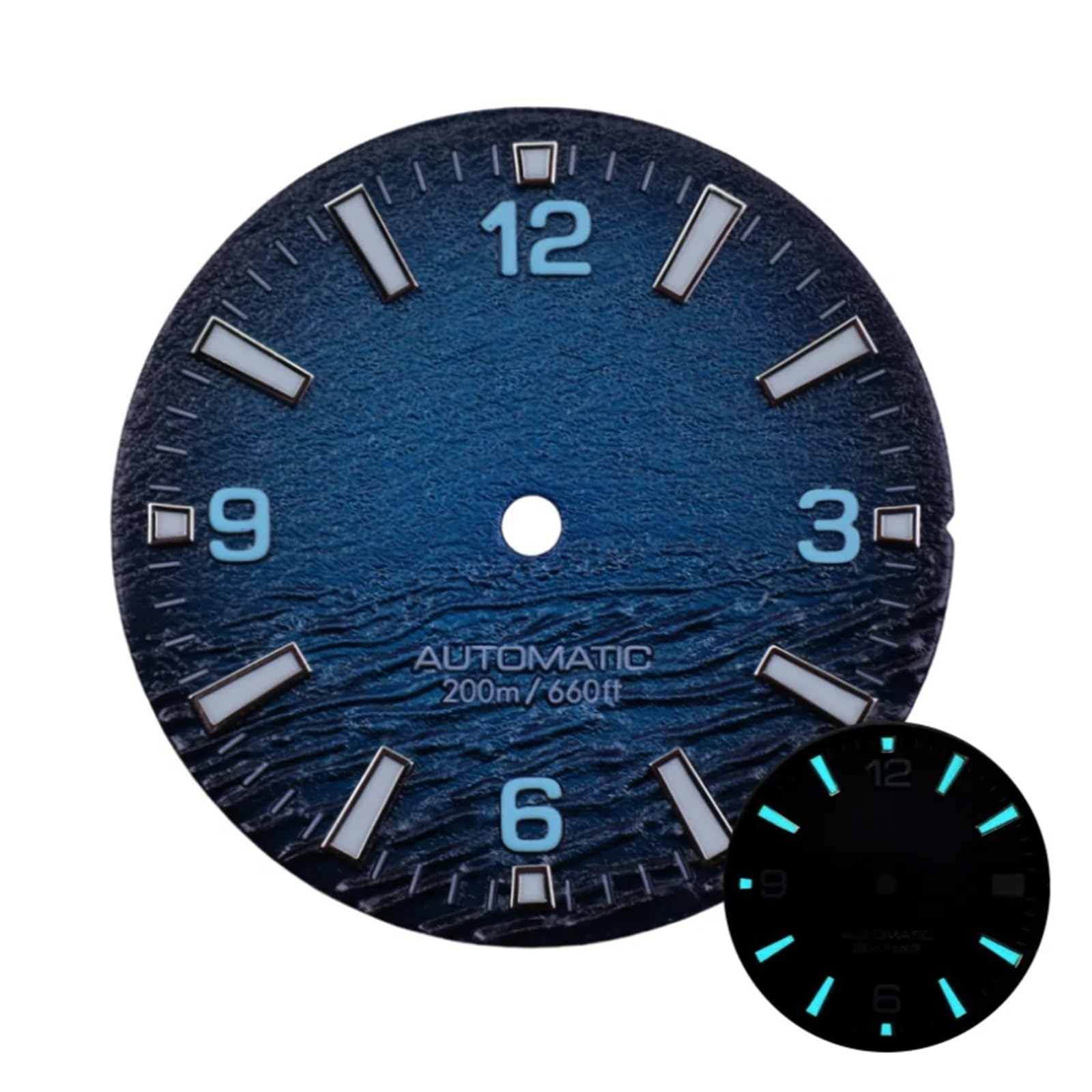 Montre de plongée Style Sea 28.5mm, 1 pièce, 3 ou 0,8 Couronne, Cadran for Seik Nh35, Mouvement Skx007 Mods avec C3 Bgw9 Lumineux(2)