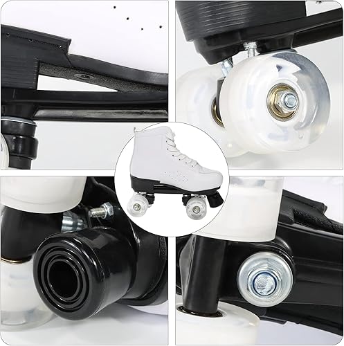 Miniatura 6 de Roller Skates for Women and Men,Derby Roller Skates Professional Outdoor Indoor, Adjustable Four Wheel Senior Roller Skates