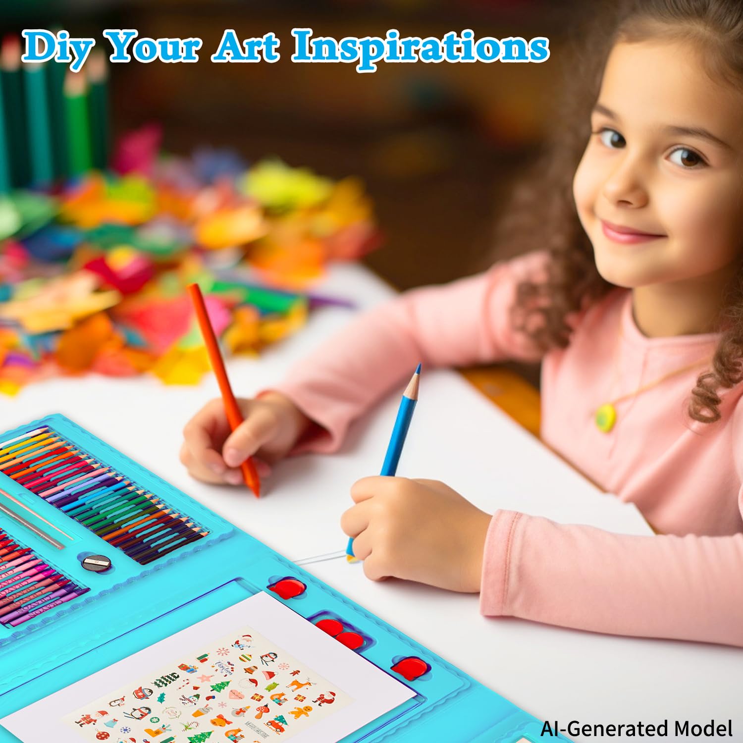 Kinspory Art Set for Kids - 290 Piece Drawing Kit -6