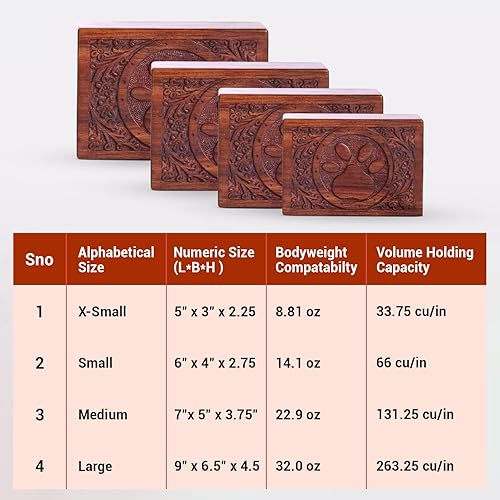 Miniatura 5 de Caja de Urna de Madera para Cenizas Humanas, Urnas Funerarias de Cremación, Urna Decorativa, Caja Conmemorativa para Mascotas, Urna para Gatos Bebés