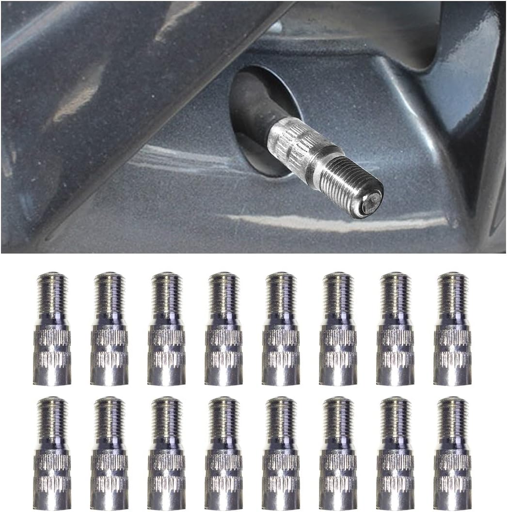 zipelo 16 Pcs Double Seal Flow Through Valve Stem Tire Caps, Auto Universal Inflate