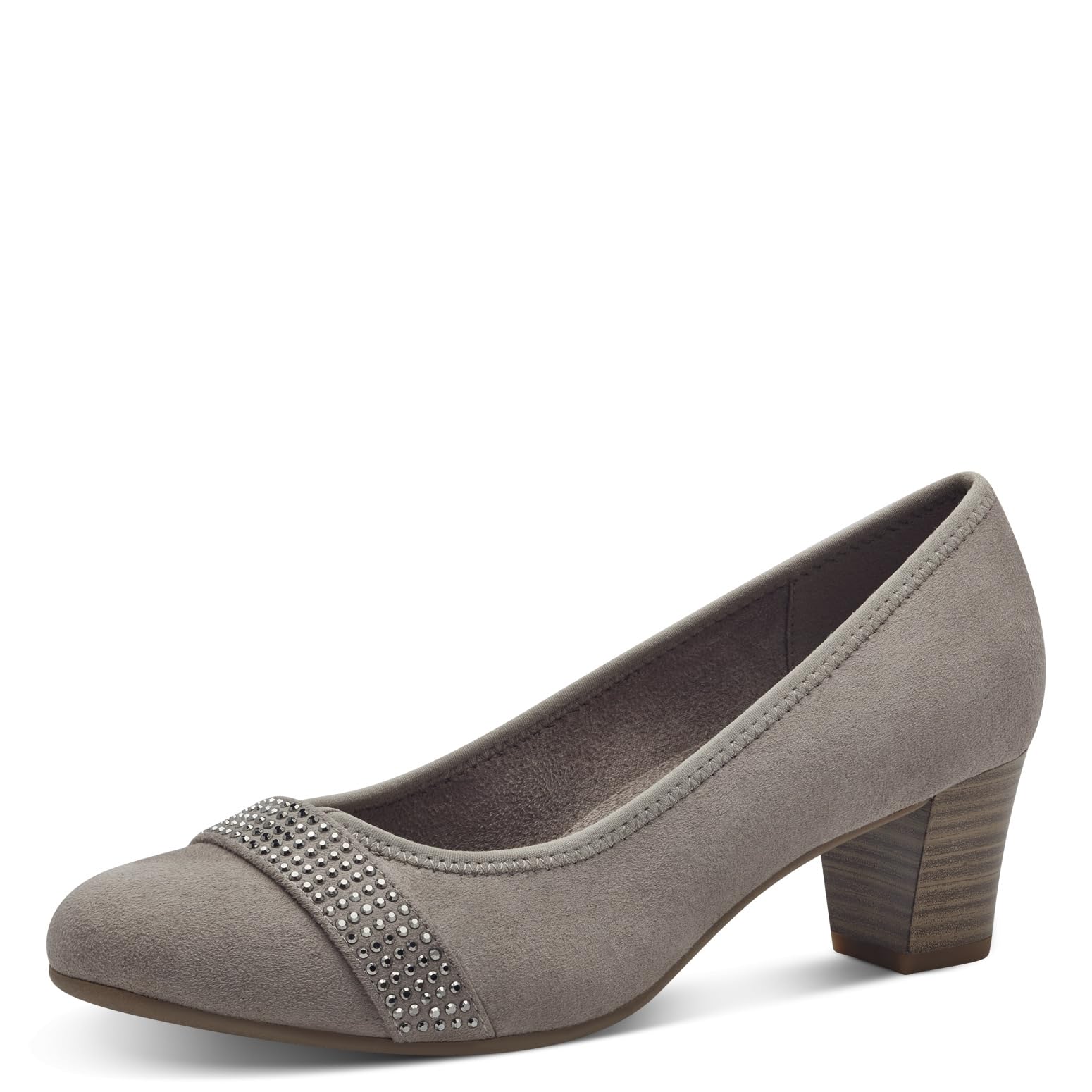 Jana Women’s Pumps with Glitter Details Vegan, Stone, 7,5 UK
