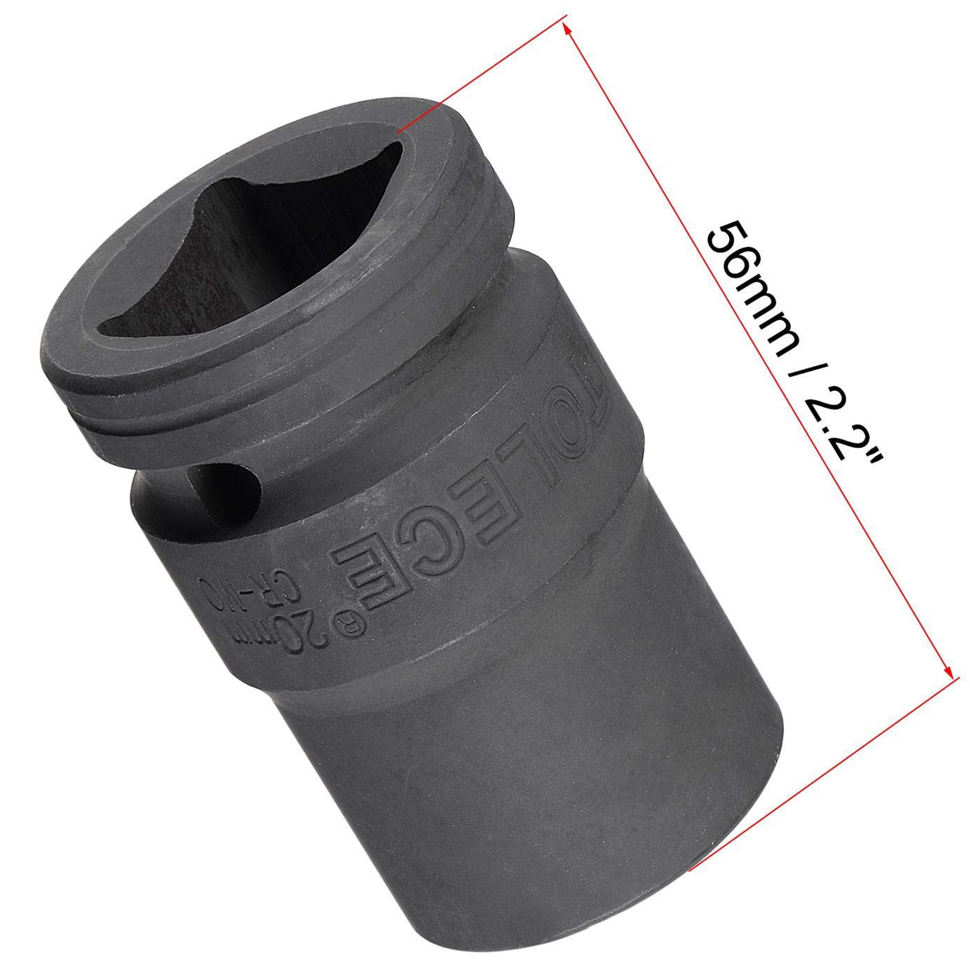 TA-VIGOR 12-Point Deep Impact Socket, 3/4-Inch Drive 20mm Metric Spindle Axle Nut Socket Driver Wrench - Image 2
