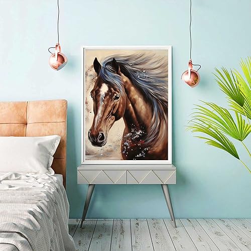 Miniatura 10 de Reofrey Kits de pintura de diamantes para adultos, caballos, arte de diamantes de imitación, taladro completo, accesorios de pintura de diamantes de