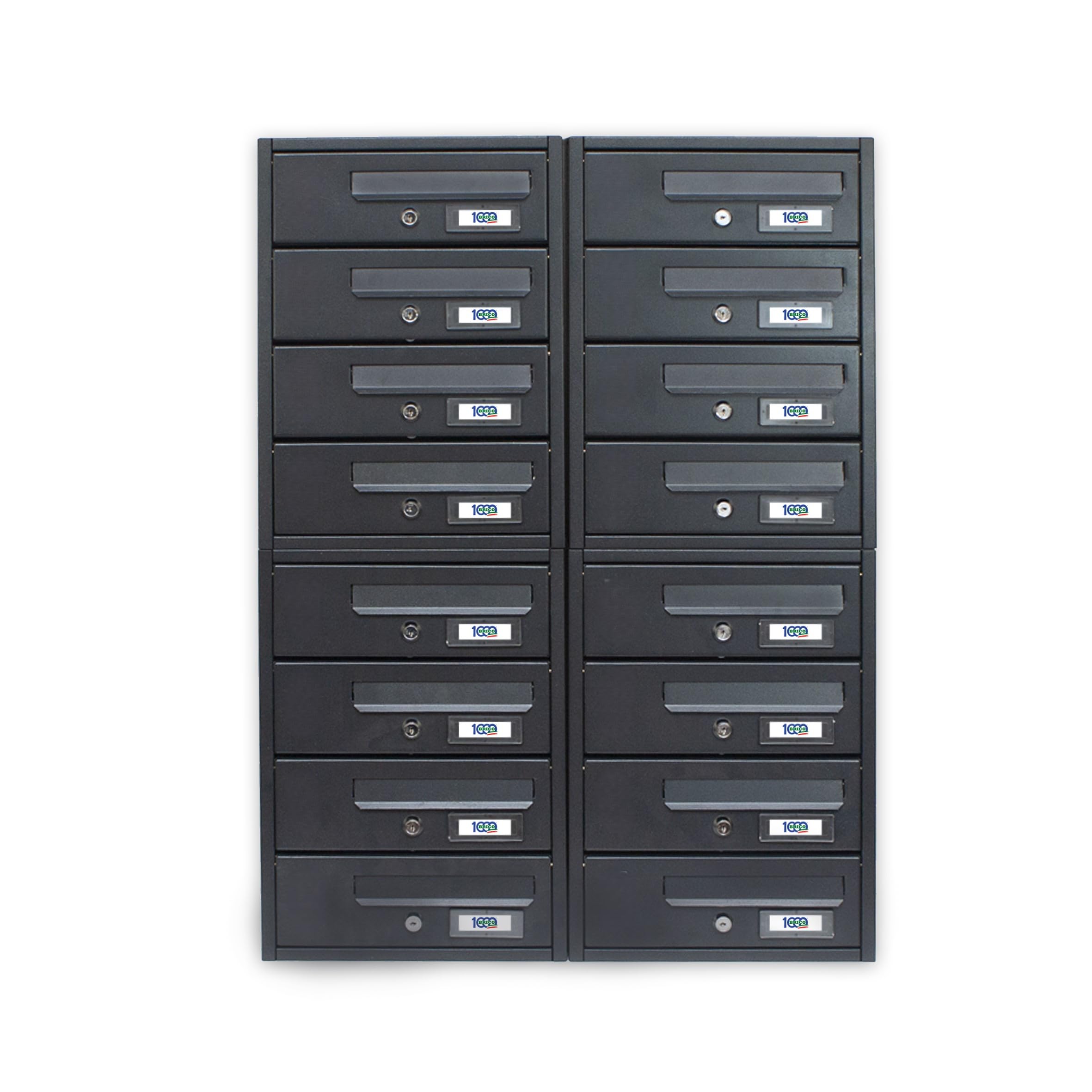 Buzón vertical para propiedad horizontal de 16 plazas 60 x 17 x 84 cm – Modelo Modular