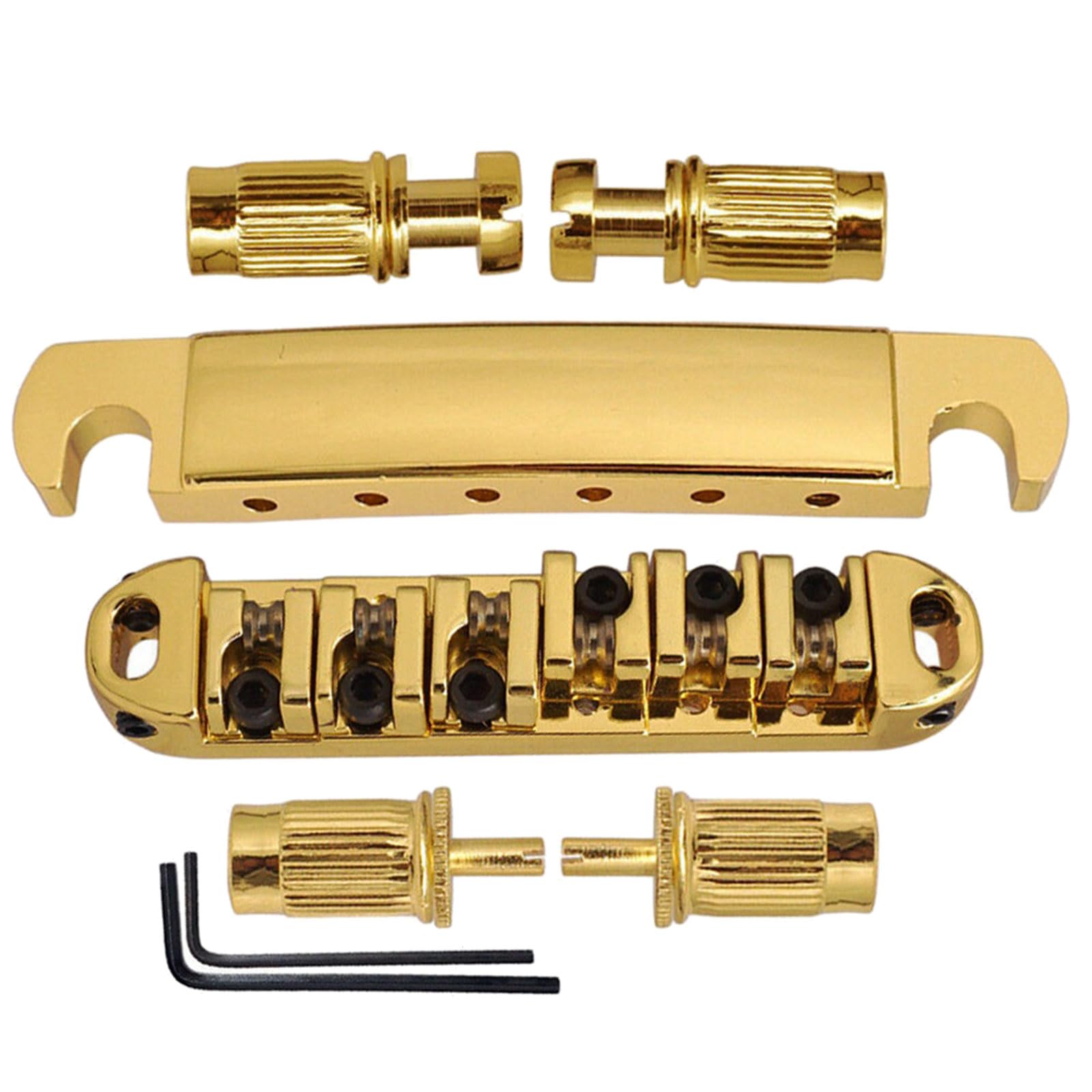 Ponte Per Chitarra Elettrica Impostato Ponte Per Cordiera Avvolgente Regolabile Dorato Per Chitarra Elettrica LP Oro