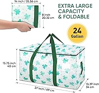 Vista 2 de BALEINE Paquete de 6 bolsas de mudanza de gran tamaño con asas reforzadas, bolsa de almacenamiento resistente para ropa, suministros de mudanza
