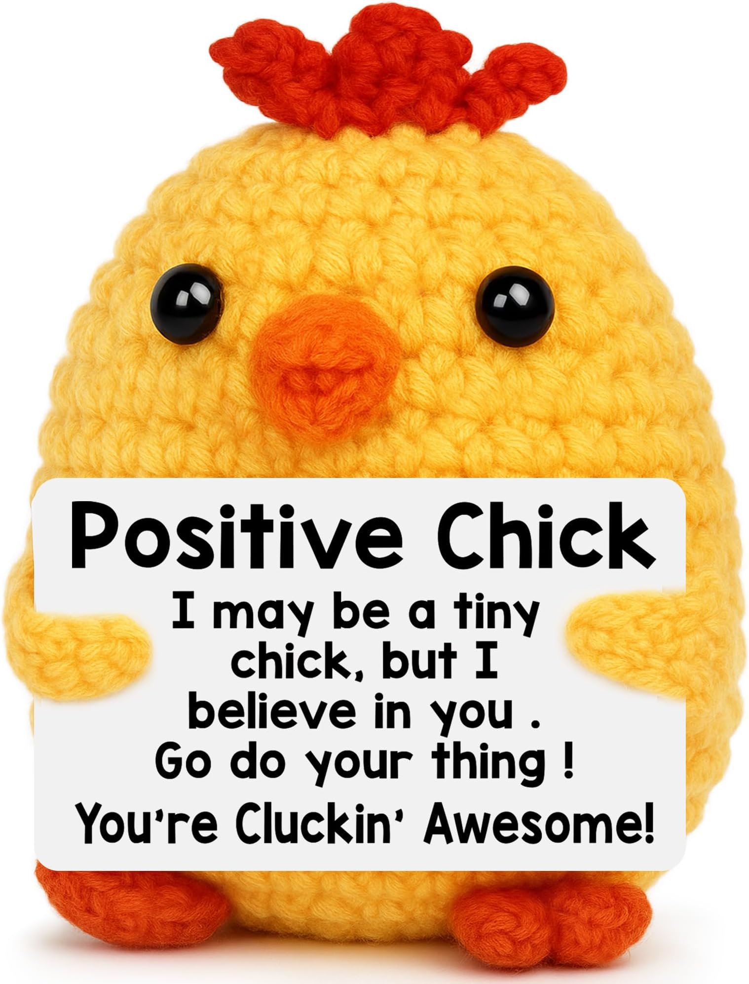 BdayPtion Mini Chicken Mothers Day Birthday Gifts for Women 2026 Graduation Gift for Him Her College High School Teens Girl Boy Gifts Teacher Appreciation Gift Positive Crochet Animals Chick Support