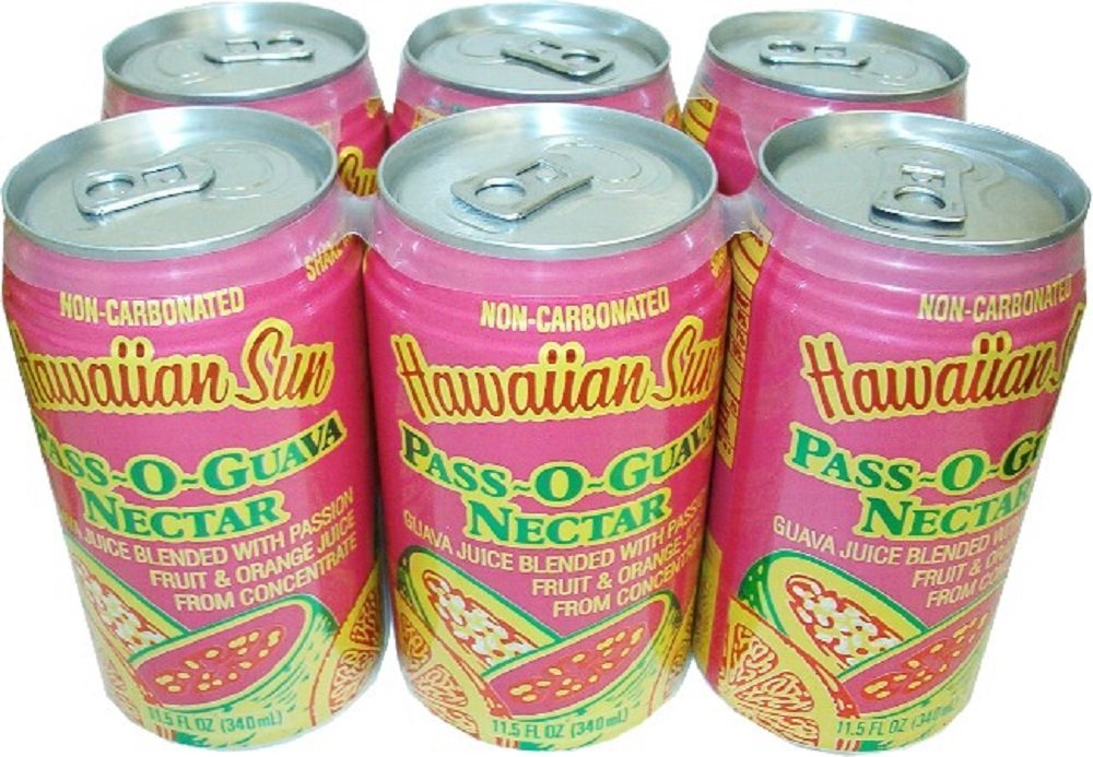Hawaiian SunTropical Orange Fruit Drinks 11.5 fl oz Cans (Pass-O-Guava, 6 Cans)