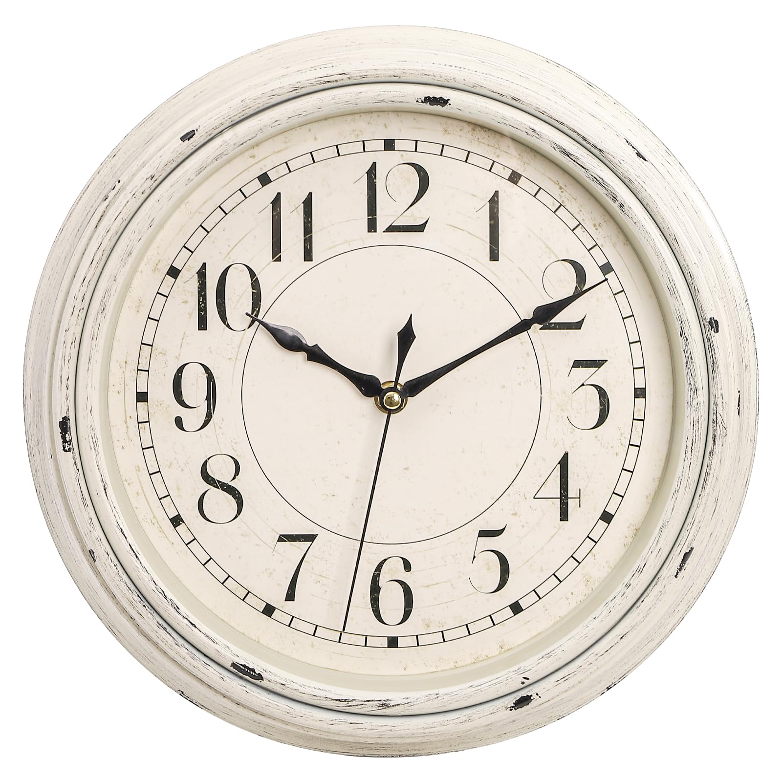 Peohud Silent Wall Clock, 12 Inch Vintage