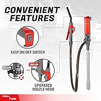 Vista 8 de TERA PUMP TREP01-T Bomba de combustible multiusos con batería con boquilla de parada rápida para E85, diésel, DEF, queroseno - bomba