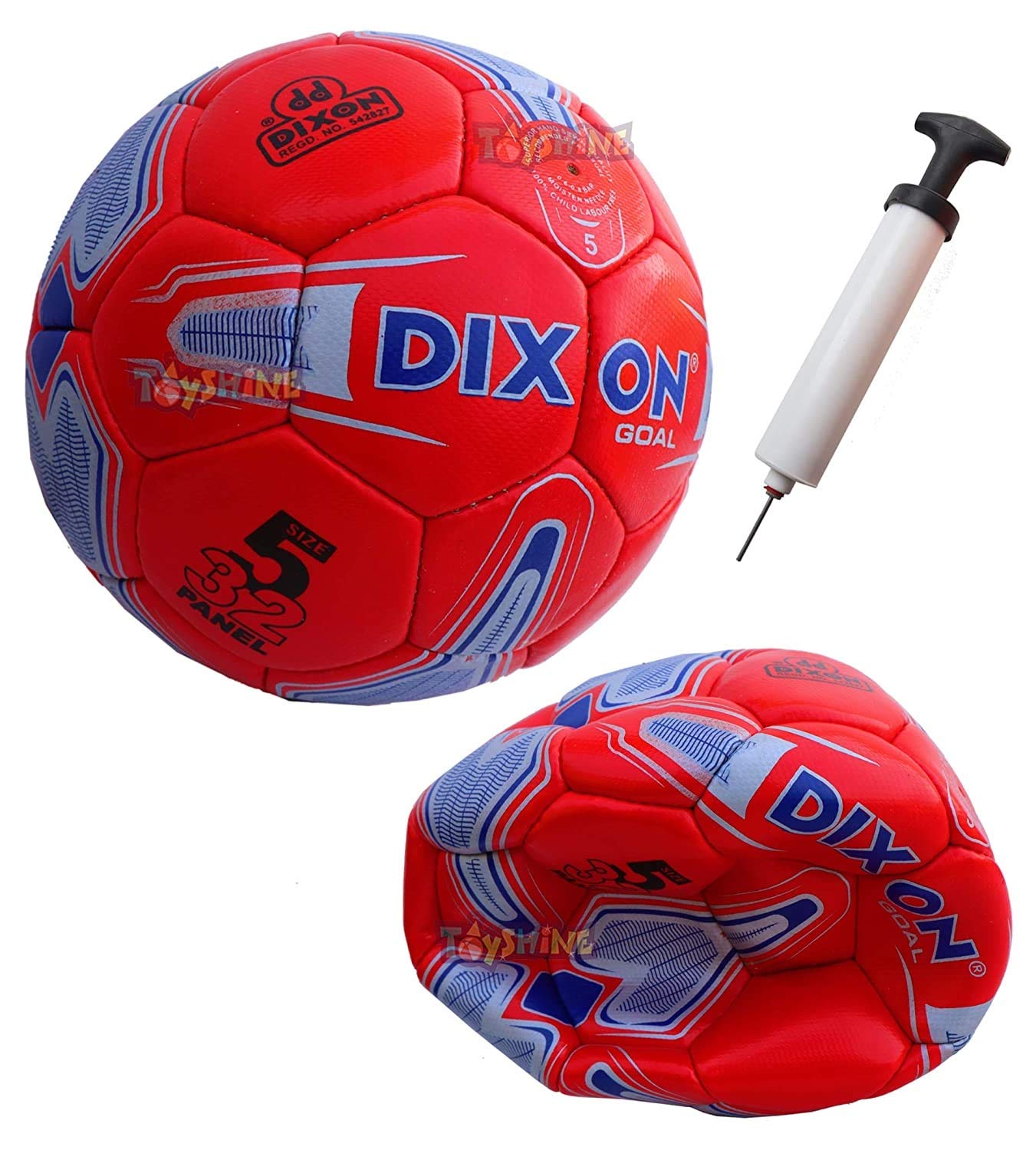 Toyshine Dixon Goal Football With Pump For Outdoor Training And Practice At Backyard (Sstp),Standard,Multicolor (B08KW5BCNW) Amazon Price History, Amazon Price Tracker
