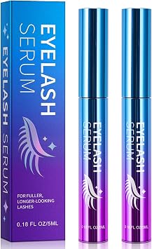 Eyelash Growth Serum, 2 Pack Advanced Lash Formula - Promotes Longer, Fuller and Thicker Lashes in a Month 5ml