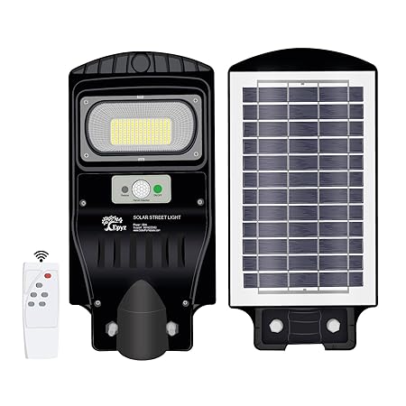 Epyz Plastic 30 Watt Solar Street Light Outdoor With Remote 118 Leds Motion Sensor And Dusk To Dawn For Garden, Street, Lawn [ With Out Pole ] [ Pack Of 1, Cold White Light ]