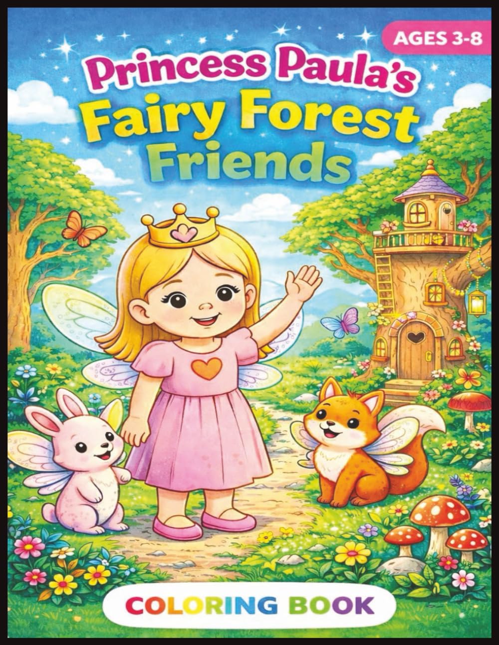 PRINCESS PAULA'S FAIRY FOREST FRIENDS: A Magical Fairy Coloring Adventure for Kids Ages 3–8