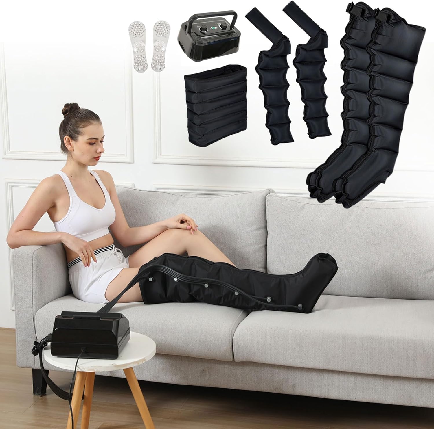 SXSLTSA Leg Massager For Pain And Circulation, Lymphatic Drainage Massager, Lipedema Legs Treatment, Recovery Boots, Lymphatic Drainage Massager Legs