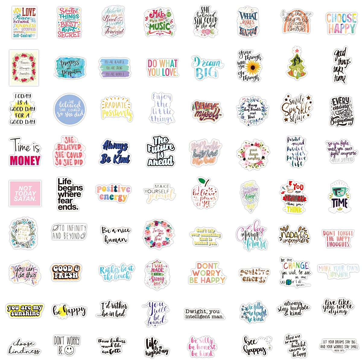 Snapklik.com : 200Pcs Inspirational Vinyl Waterproof Stickers For Laptop