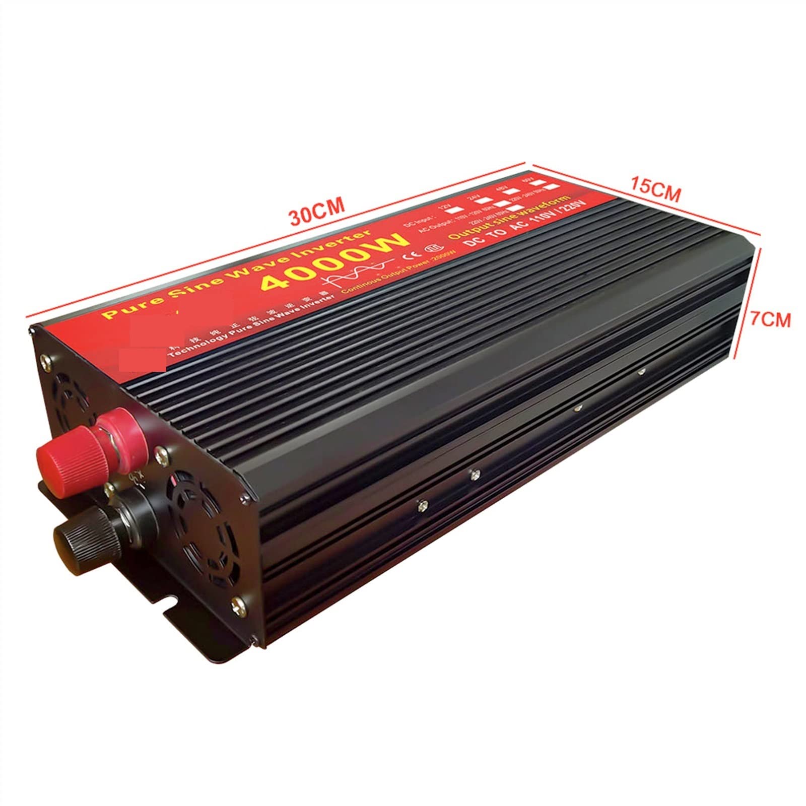 Falownik z czystą sinusoidą, Falownik sinusoidalny DC 12 v/24 v do AC 110 V/220 V 2000 W 3000 W 4000 W 5000 W transformator napięcia konwerter mocy falownik słoneczny(4000w,60V_240 50HZ_UPGRADE)