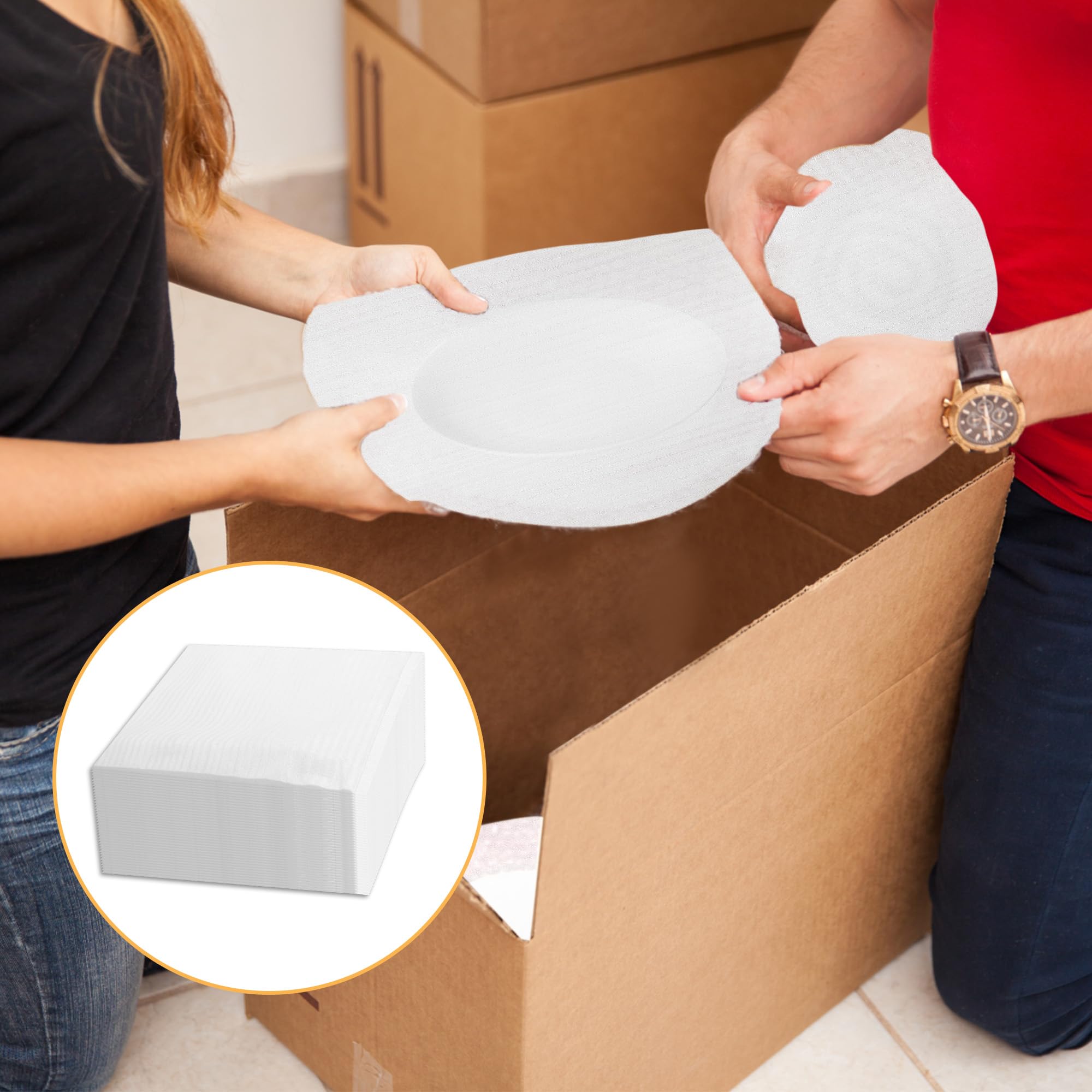 100 Stück 30 x 30 cm Schaumstoff Beutel Schaumfolie, Schaumstoffverpackung, Weiß Schaumfolie Verpackung, Verpackungsmaterial für Umzug Glas Möbel Porzellan Geschirr