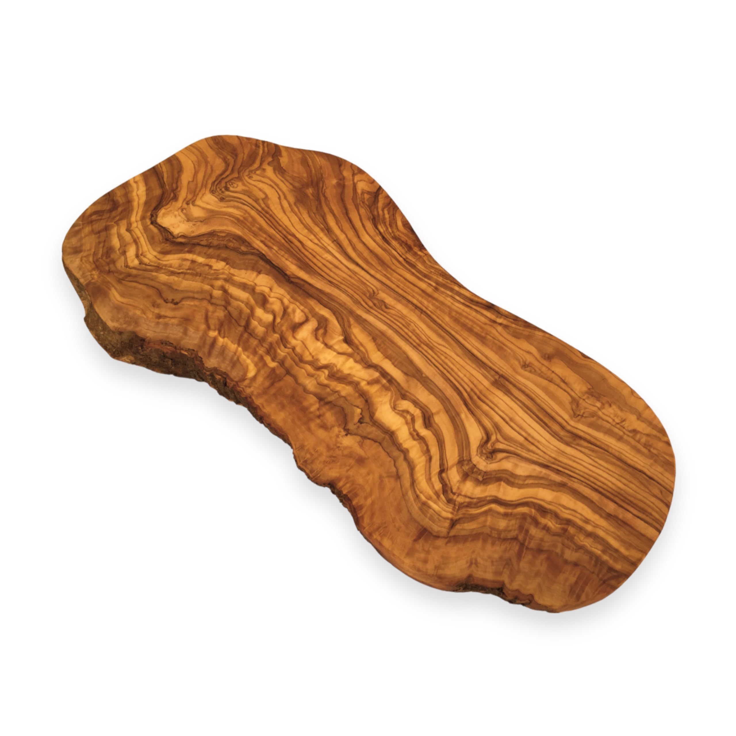 Deska do krojenia "The Rustic Art" – ręcznie wykonana z drewna oliwkowego, długość 50 cm, uniwersalny półmisek do serwowania