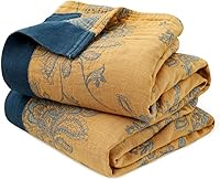 Vista 24 de Cobija para cama de estilo bohemio, 100 % algodón, ultra suave, edredón rústico, cobija de otoño, estampado floral, decoración de granja, cobija